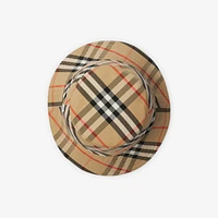 Reversible Gabardine Bucket Hat in Flax/sand - Men | Burberry® Official