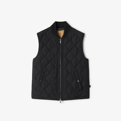 Quilted Nylon Gilet in Black - Men | Burberry® Official