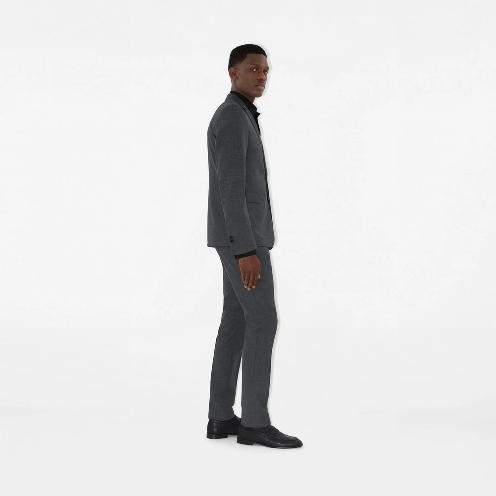 Wool Tailored Jacket in Rock grey - Men | Burberry® Official