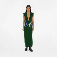 Argyle Wool Dress in Ivy - Women | Burberry® Official