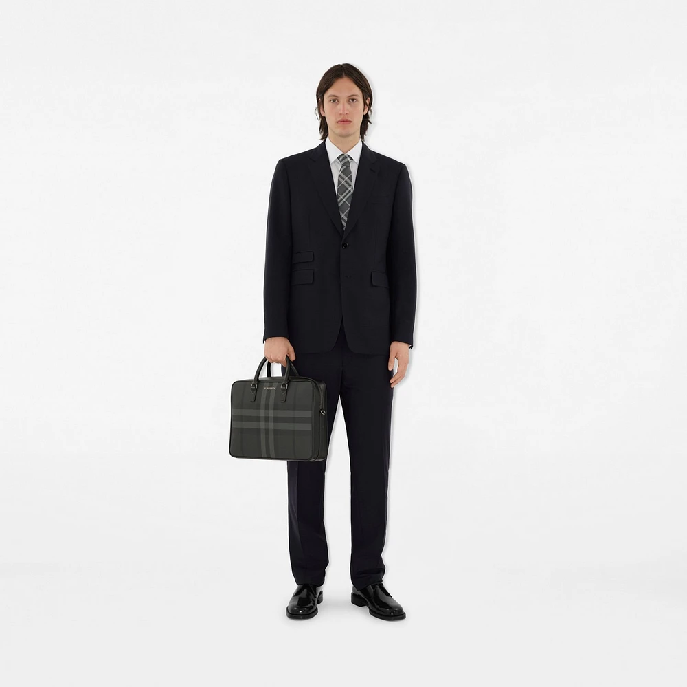 Ainsworth Briefcase in Charcoal grey - Men, Canvas | Burberry® Official