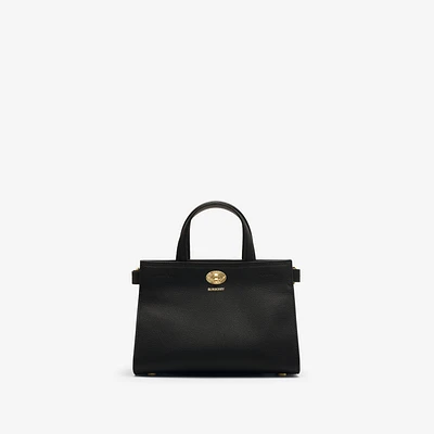 Mini Cotswolds Tote in Black - Women, Leather | Burberry® Official