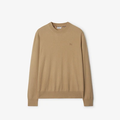 Cashmere Blend Sweater in Flax - Men | Burberry® Official