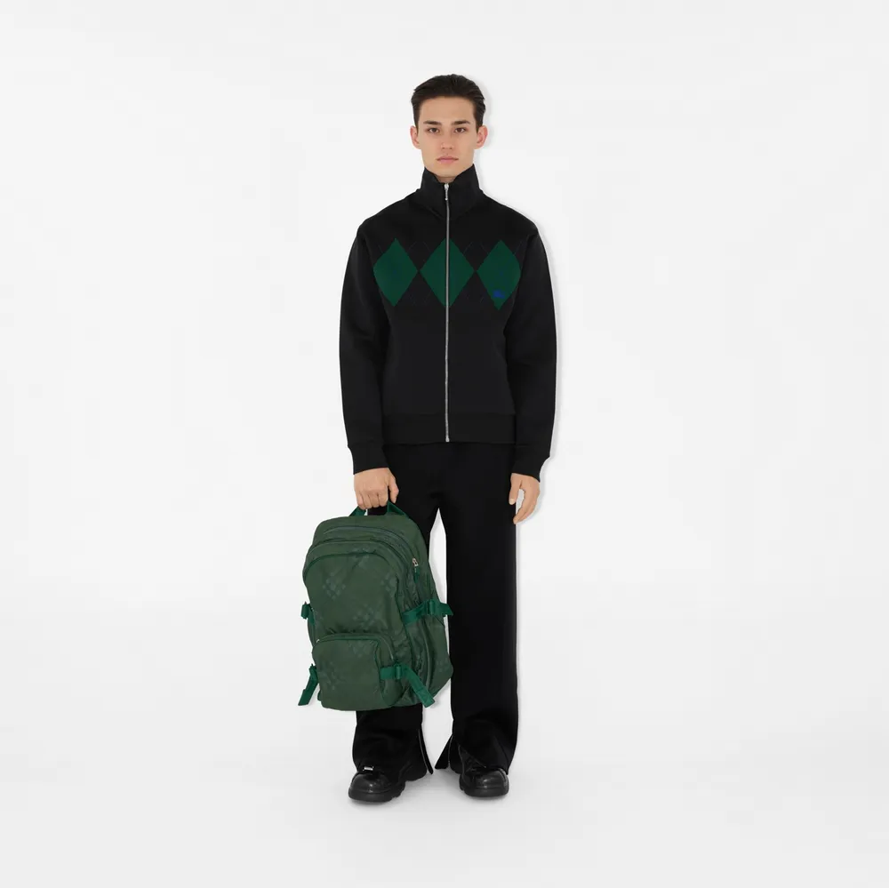 Check Jacquard Backpack in Vine - Men | Burberry® Official
