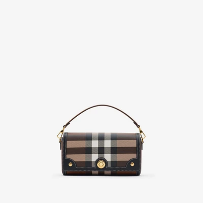 Top Handle Note Bag in Dark birch brown - Women | Burberry® Official