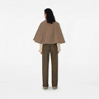 Cotton Blend Cape in Trail - Women, Tropical Gabardine | Burberry® Official