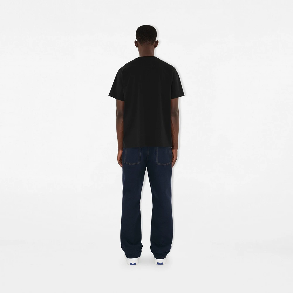 Logo Cotton T-shirt in Black - Men | Burberry® Official
