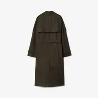 Long Castleford Trench Coat in Otter - Men, Cotton | Burberry® Official