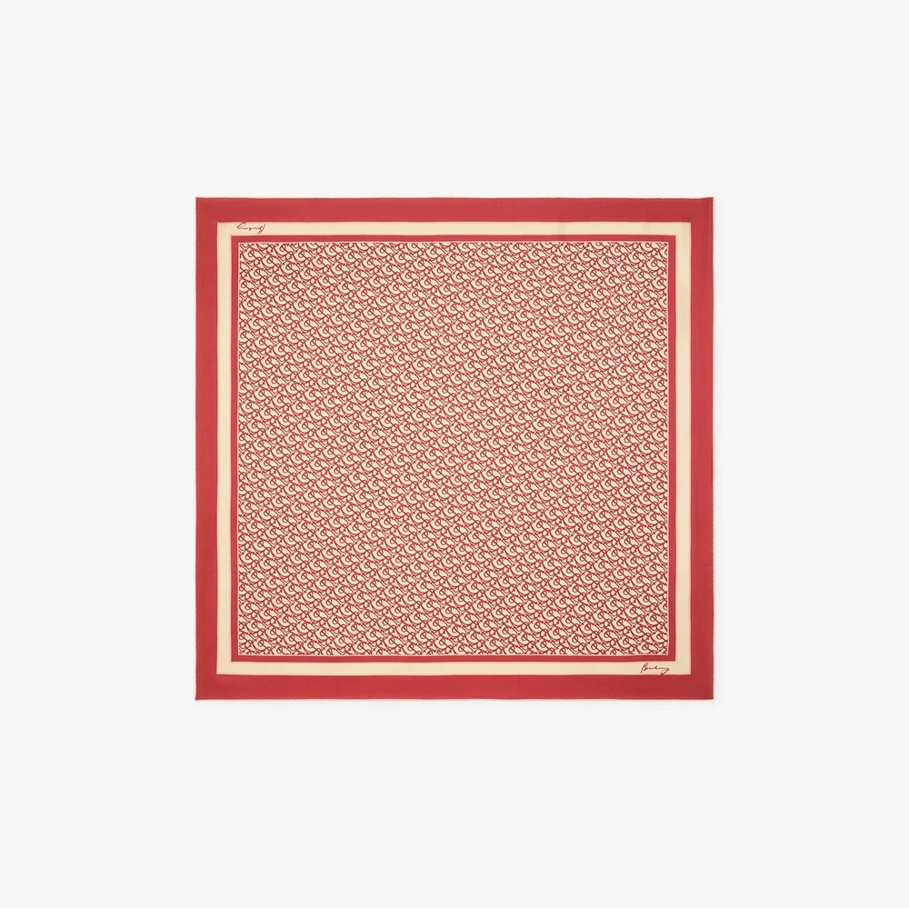 B Charm Silk Scarf in Geranium | Burberry® Official