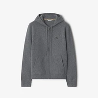 Cashmere Blend Zip Hoodie in Grey - Men | Burberry® Official