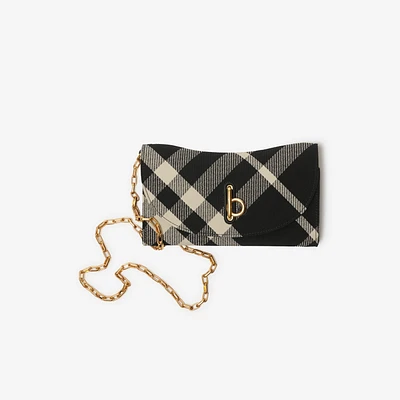 Rocking Horse Chain Strap Wallet in Black/calico - Women | Burberry® Official