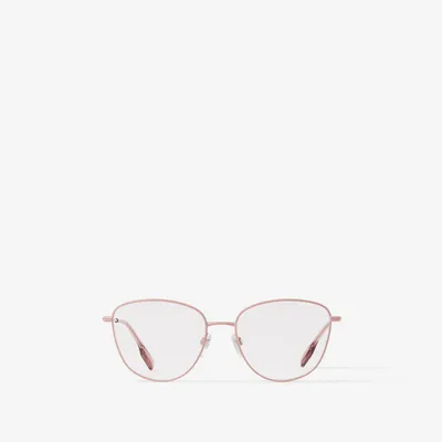 Round Optical Frames in Dusky Pink - Women | Burberry® Official