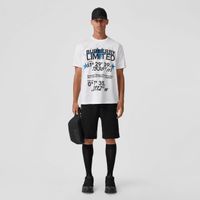 Constellations Print Cotton Oversized T-shirt White - Men | Burberry® Official