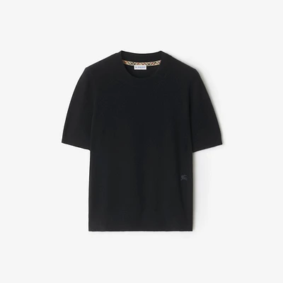 Cashmere Blend Top in Black - Women | Burberry® Official