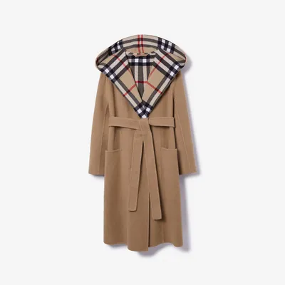 Wool Wrap Coat in Archive Beige - Women | Burberry® Official