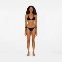 Bikini Briefs in Black - Women, Cotton, Technical | Burberry® Official