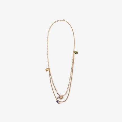 Charm Double Layer Necklace​ in Gold/multicolour - Women | Burberry® Official