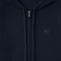 Cashmere Blend Zip Hoodie in Navy - Men | Burberry® Official
