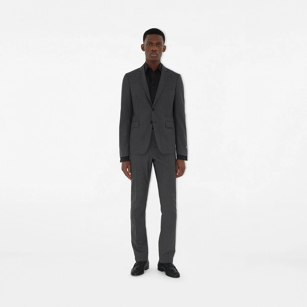 Wool Tailored Trousers in Rock grey - Men | Burberry® Official