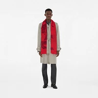 Wide EKD Wool Scarf in Oxblood | Burberry® Official