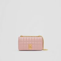 Quilted Leather Mini Lola Bag in Dusky Pink - Women | Burberry® Official