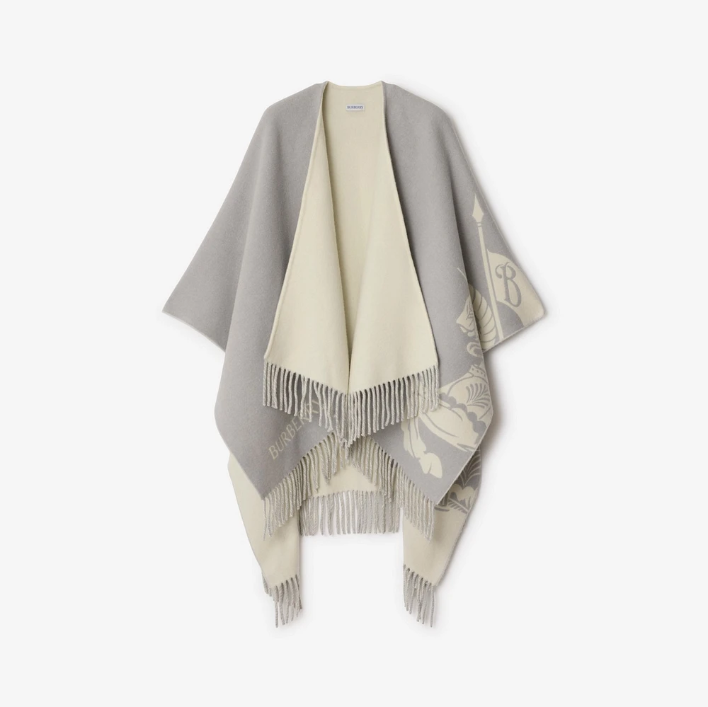 EKD Wool Cashmere Cape in Pigeon grey | Burberry® Official