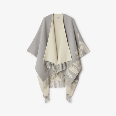 EKD Wool Cashmere Cape in Pigeon grey | Burberry® Official