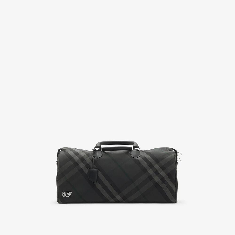 Grid Duffle Bag in Charcoal - Men, Nylon | Burberry® Official