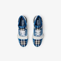 Check Sneakers in Hyacinth - Men, Nylon, Technical | Burberry® Official