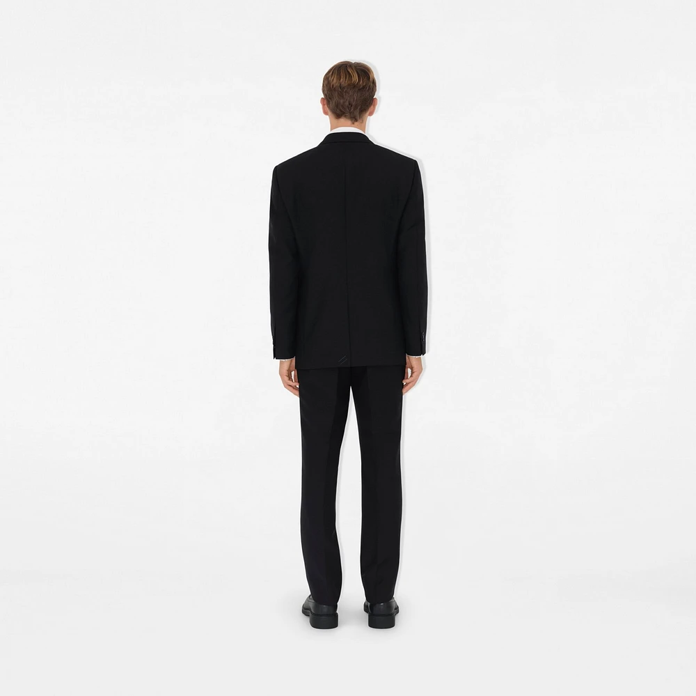 Wool Mohair Tailored Jacket in Black - Men | Burberry® Official
