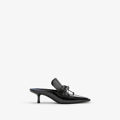 Leather Storm Mules in Black - Women | Burberry® Official
