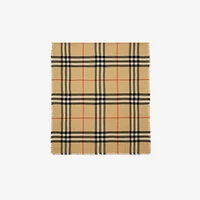 Check Wool Scarf in Sand | Burberry® Official