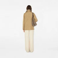 Quilted Nylon Barn Jacket in Flax/sand - Women | Burberry® Official