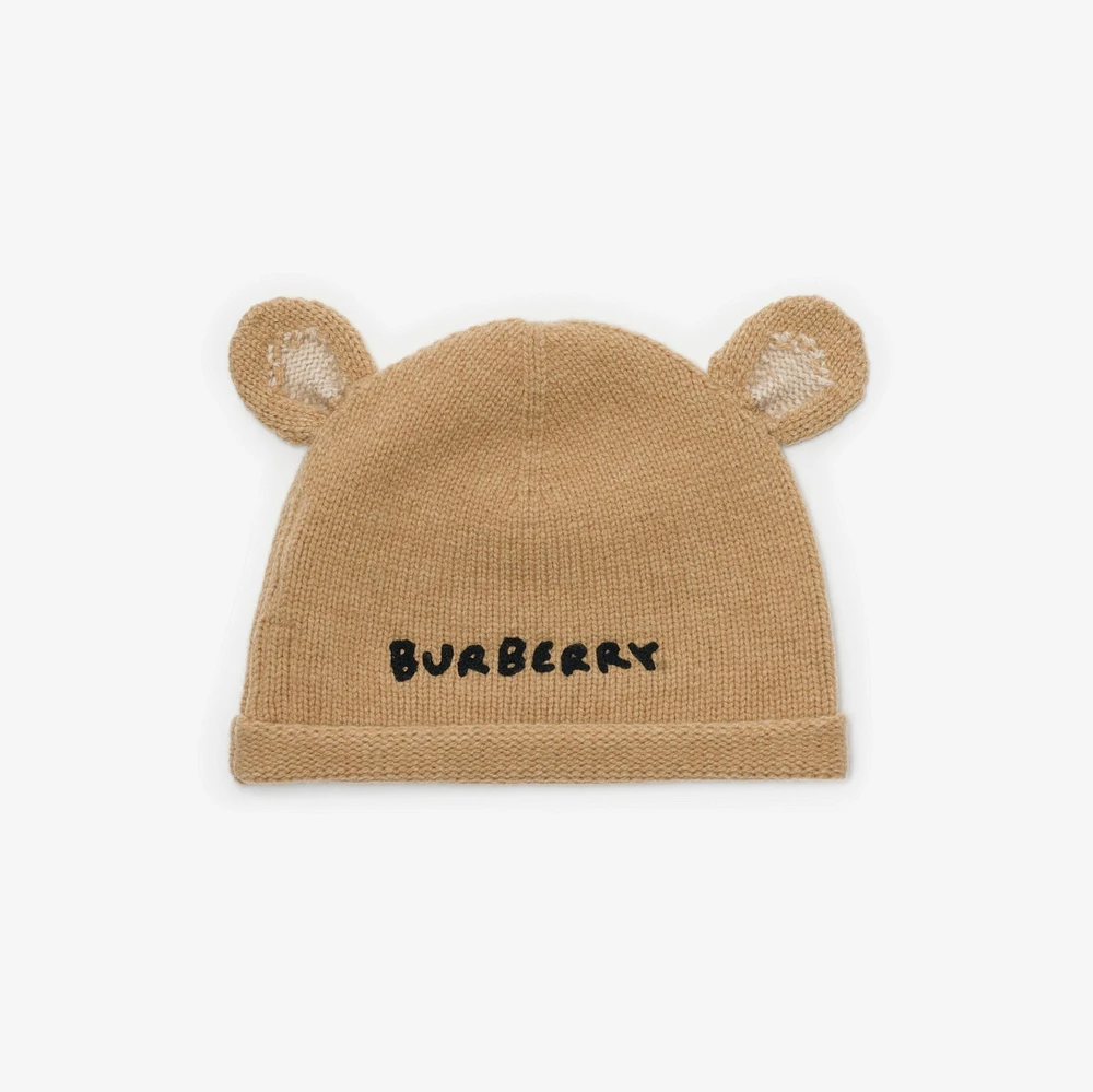 Thomas Bear Wool Beanie in Pale stone - Children | Burberry® Official