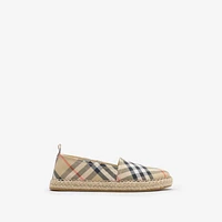 Check Espadrilles in Sand