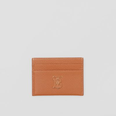 Grainy Leather TB Card Case in Warm Russet Brown - Women | Burberry® Official