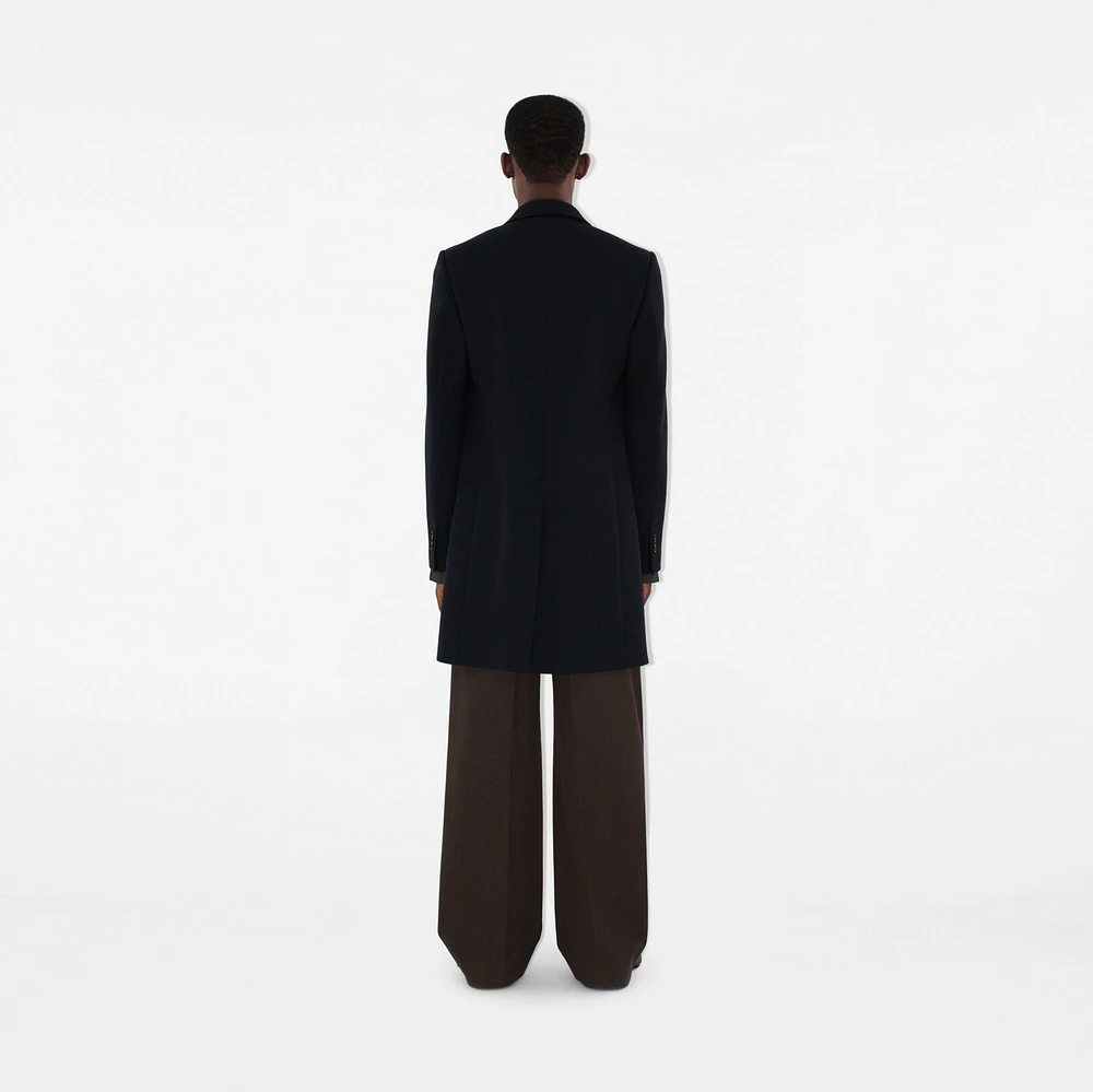 Wool Tailored Coat in Navy - Men | Burberry® Official