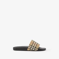 Check Slides in Archive beige - Men | Burberry® Official