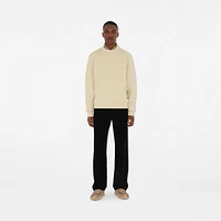 Check Label Cotton Sweatshirt in Nutmeg - Men | Burberry® Official