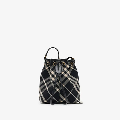 Mini Check Bucket Bag in Black/calico - Women | Burberry® Official