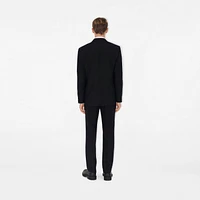 Wool Mohair Tailored Trousers in Black - Men | Burberry® Official