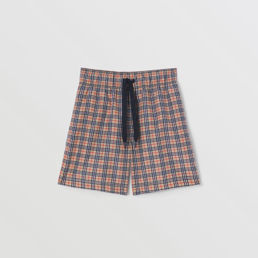 Check Swim Shorts Archive Beige | Burberry® Official