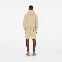 Check Label Cotton Shorts in Nutmeg - Men | Burberry® Official