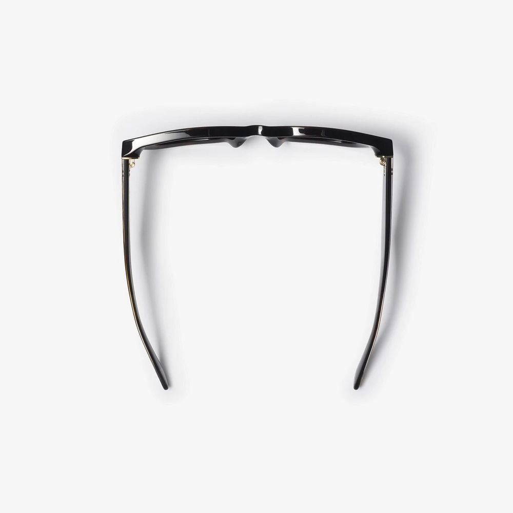 Inlaid Check Square Sunglasses in Tortoiseshell - Women | Burberry® Official
