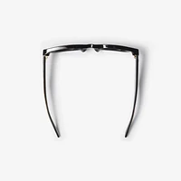 Inlaid Check Square Sunglasses in Tortoiseshell - Women | Burberry® Official
