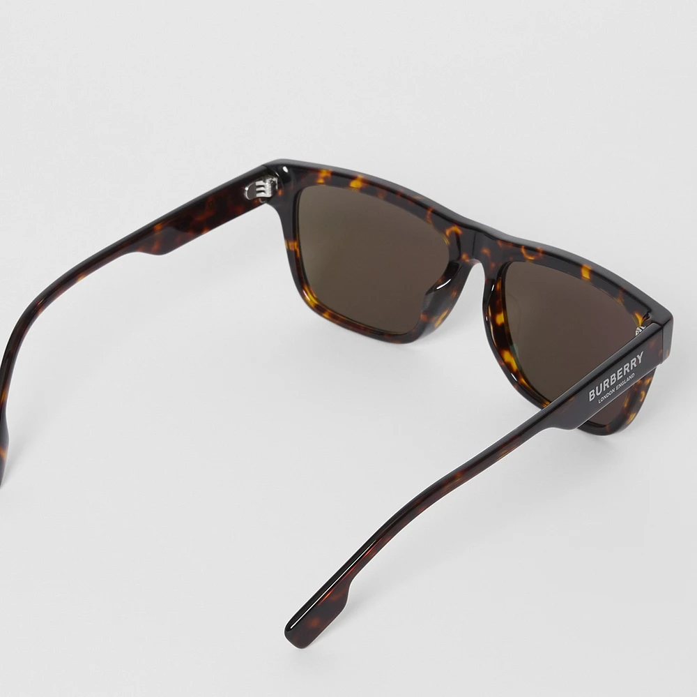 Square Frame Sunglasses in TORTOISESHELL - Men | Burberry® Official