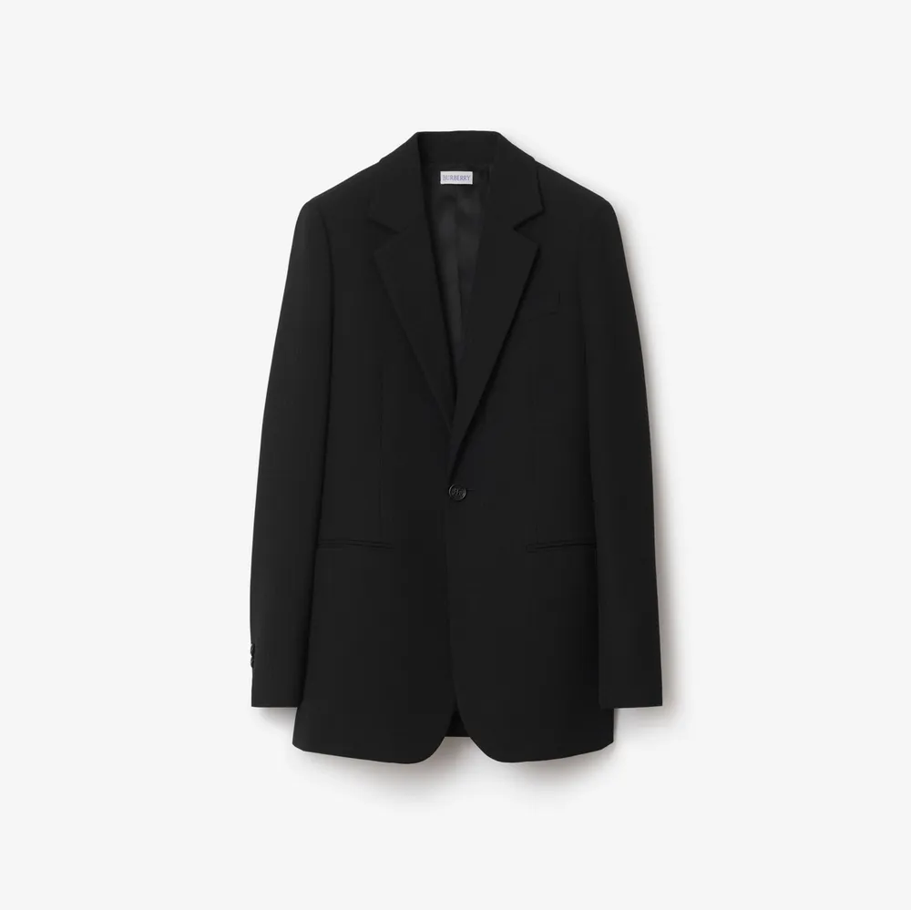 Wool Tailored Jacket in Black - Women | Burberry® Official