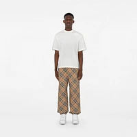 Check Twill Trousers in Sand - Men | Burberry® Official