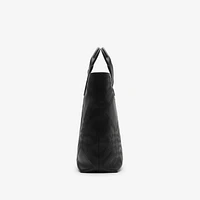 Embossed Check Tote in Black - Men | Burberry® Official
