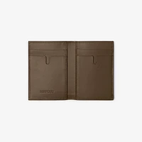 Check Folding Card Case in Sand - Men